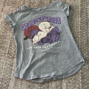Casper Size Medium ( 7-8 ) Gray girls Casper t shirt